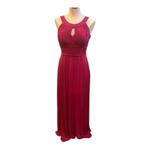 Signature by Sangria Magenta keyhole Maxi Dress size 6